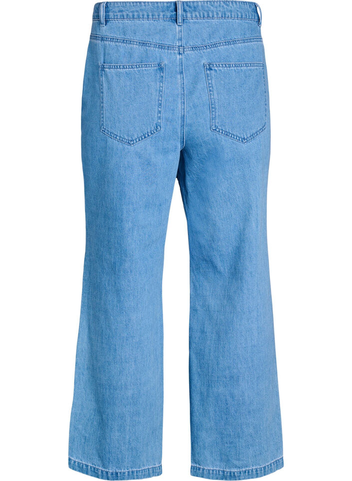 Kiana jeans met een straight-fit en gedurfde stiksels, Blauw, Packshot image number 1