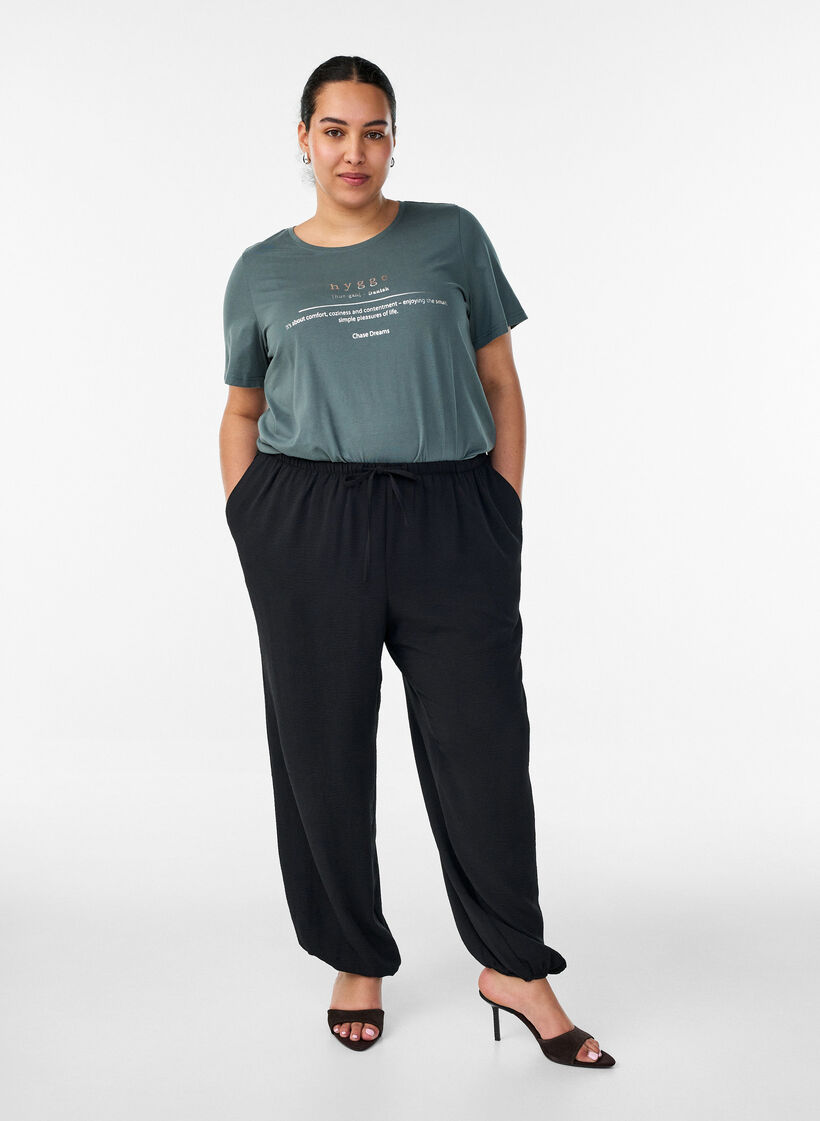 T-shirt met motief, Groen, Model image number 1