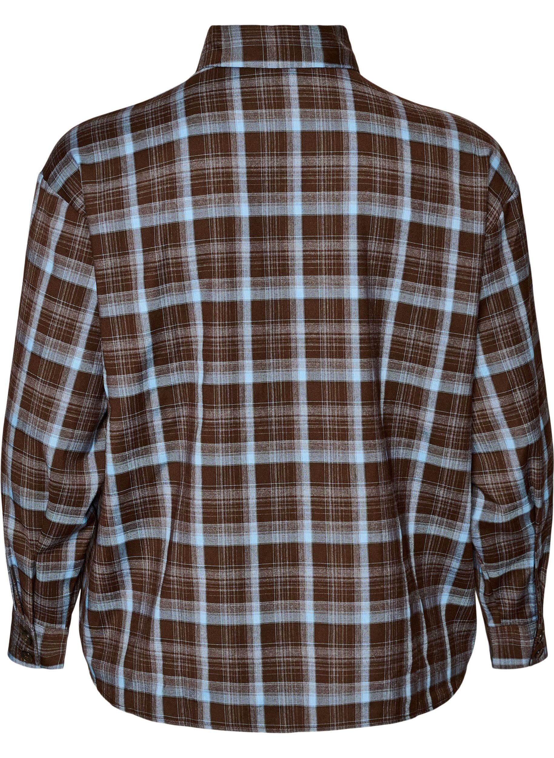 ZizziGeruit overhemd met een losse pasvorm, Bruin, Packshot image number 1