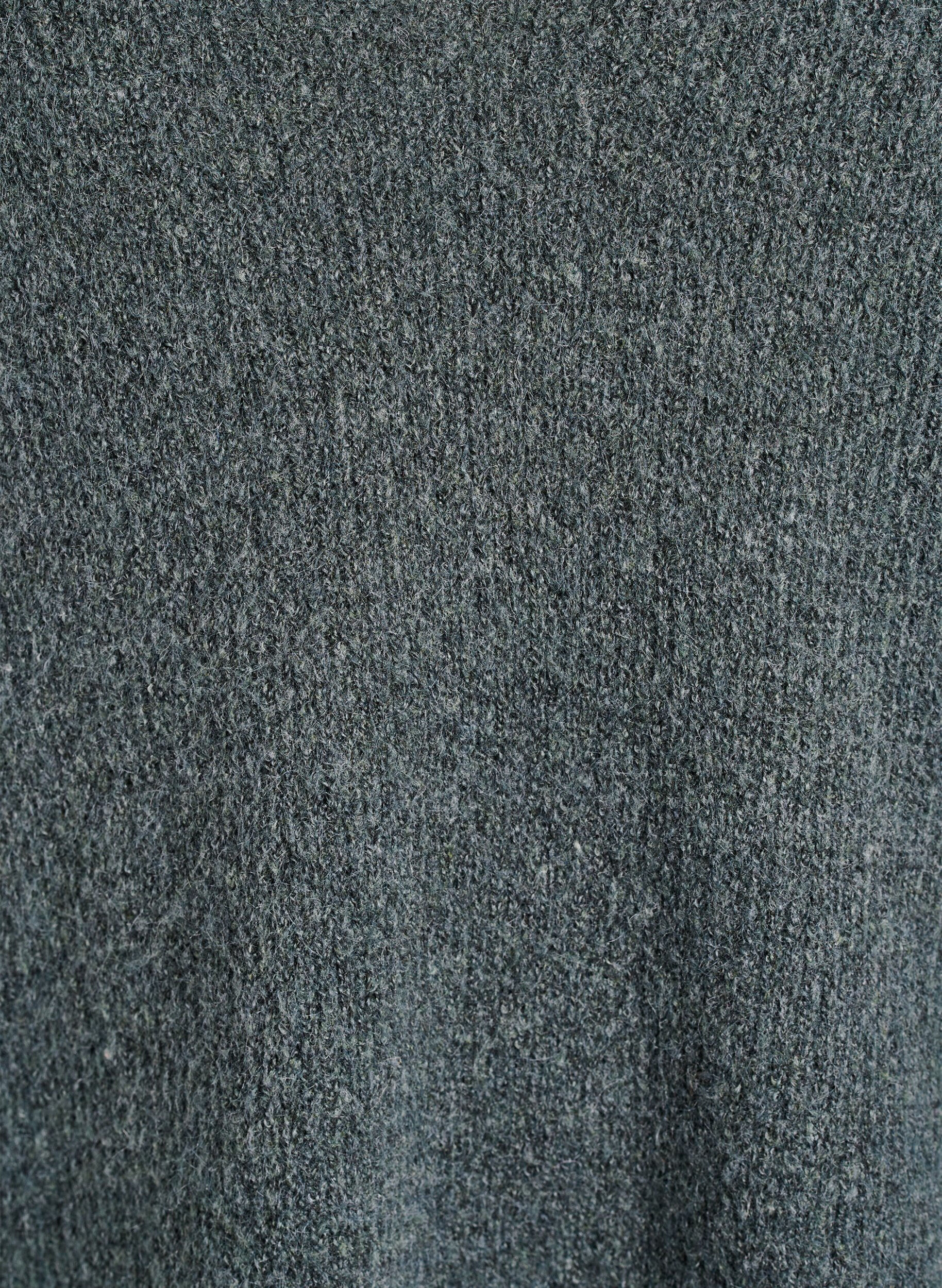 Zizzi Gebreide blouse met V-hals en raglanmouwen, Groen, Packshot image number 2