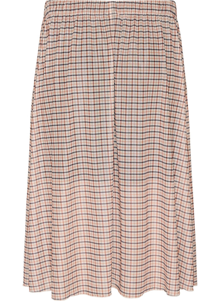 Gecontroleerde mesh midi-rok, Beige, Packshot image number 1
