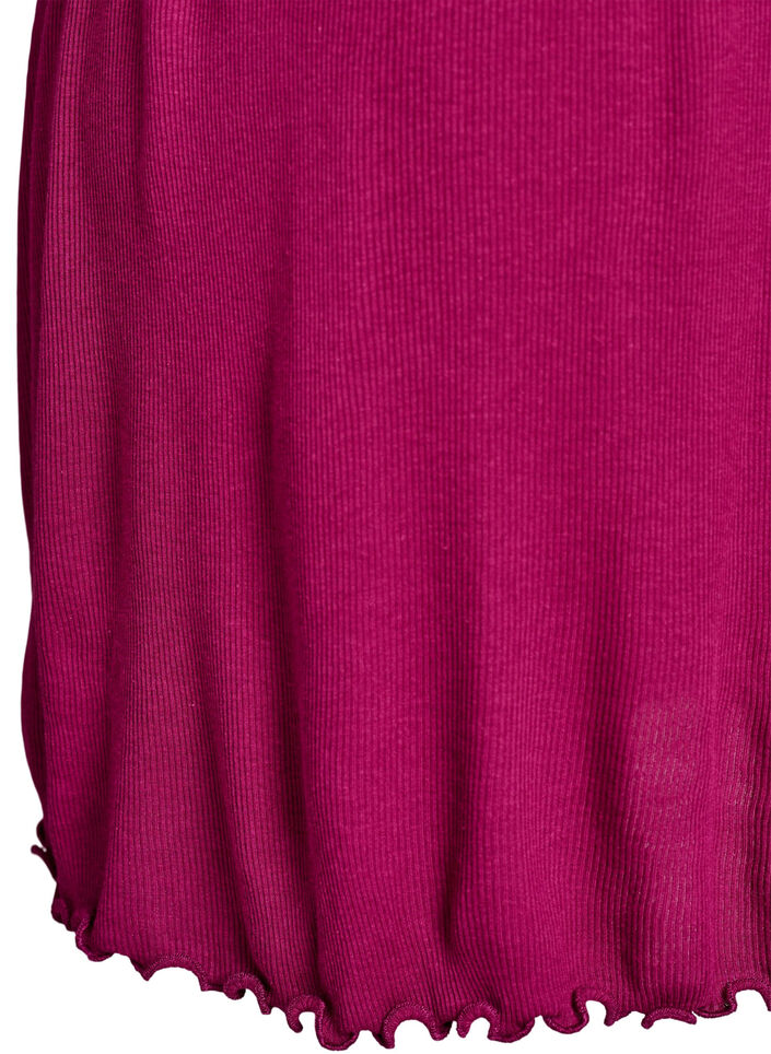 Nachtjapon met kanten zoom, Paars, Packshot image number 3