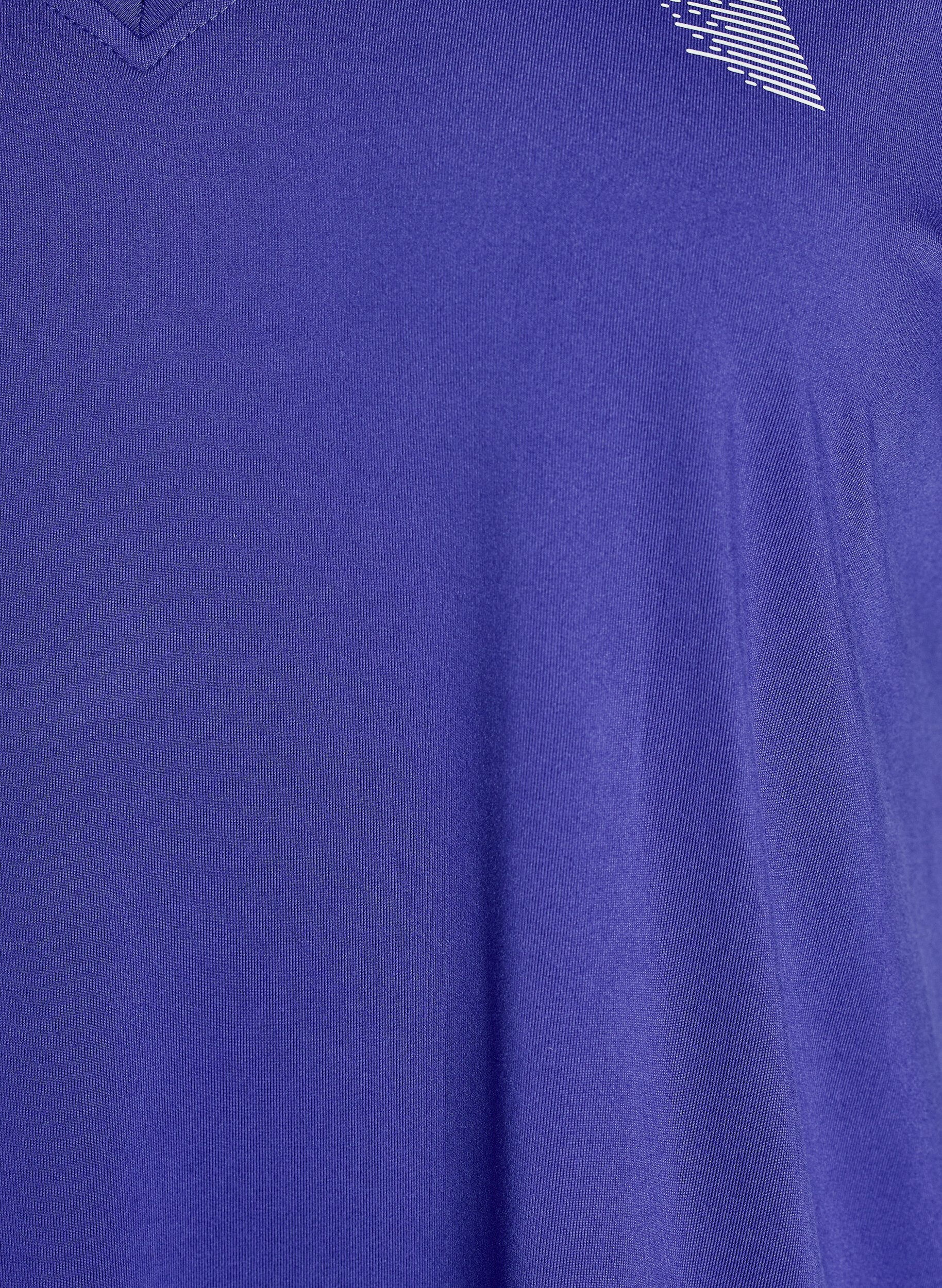 Zizzi Losvallend trainings-T-shirt met V-hals, Paars, Packshot image number 2