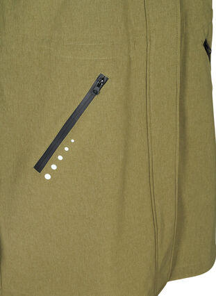 Lange softshell jas met capuchon, Ivy green, Packshot image number 3