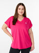 Sportief t-shirt met korte mouwen en v-hals, Roze, Model image number 0
