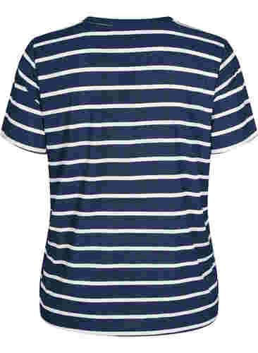 FLASH - Bedrukt t-shirt met v-hals, Night Sky Stripe, Packshot image number 1