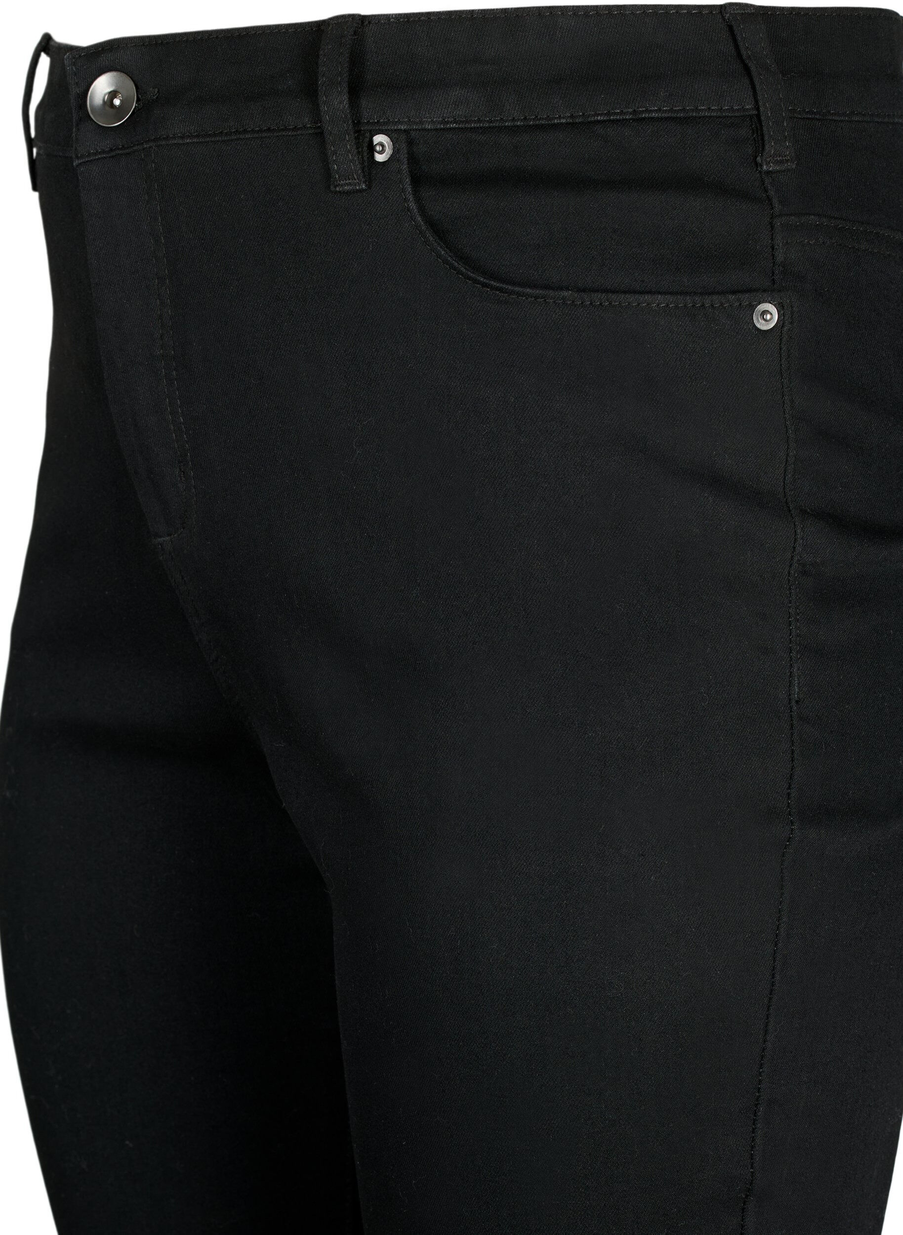 Zizzi Amy jeans met een hoge taille en super slanke pasvorm, Zwart, Packshot image number 2