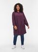 Blouse jurk in effen kleur met a-lijn, Plum Perfect, Model image number 2