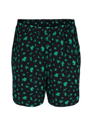 Shorts met print en zakken, Green Flower AOP