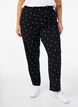 Broek met rechte pasvorm, Zwart, Model image number 2