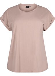 T-shirt met korte mouwen van katoenmix, Roze