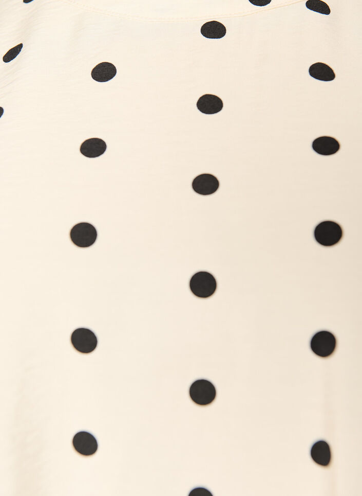 Viscose blouse met spots en mouwen 1/2, Vanille, Packshot image number 2