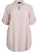 Tuniek van linnen en viscose met A-vorm, Beige, Packshot image number 0