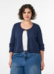 Vest met textuur en strik voorkant, Blauw, Model image number 0