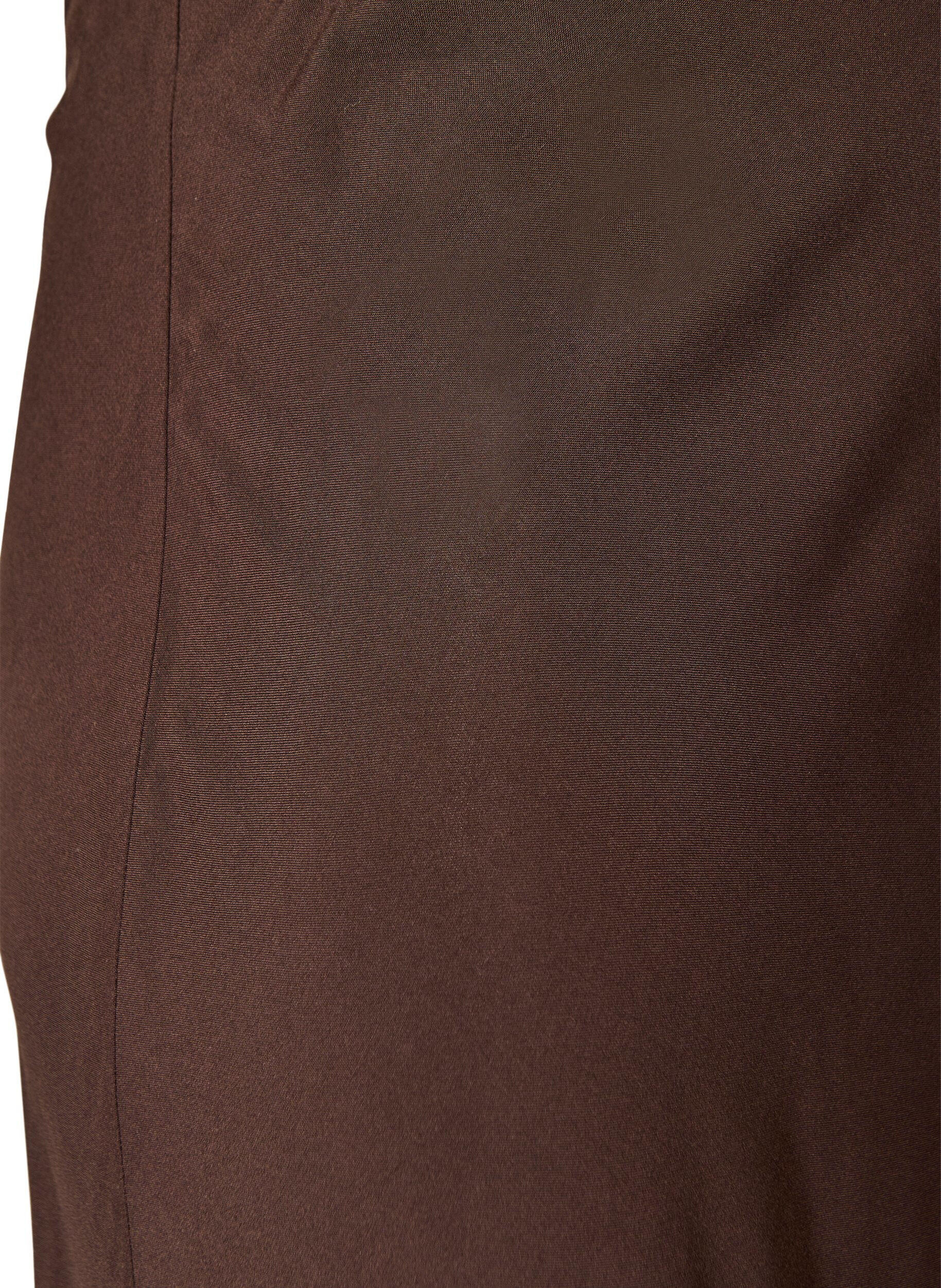 ZizziViscose rok met een elastische taille, Bruin, Packshot image number 2