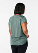 Losvallend sport T-shirt met V-hals, Groen, Model image number 2