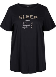 Oversized pyjama t-shirt met biologisch katoen, Black Sleep