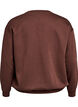 Sweatshirt met geborduurde tekst, Bruin, Packshot image number 1