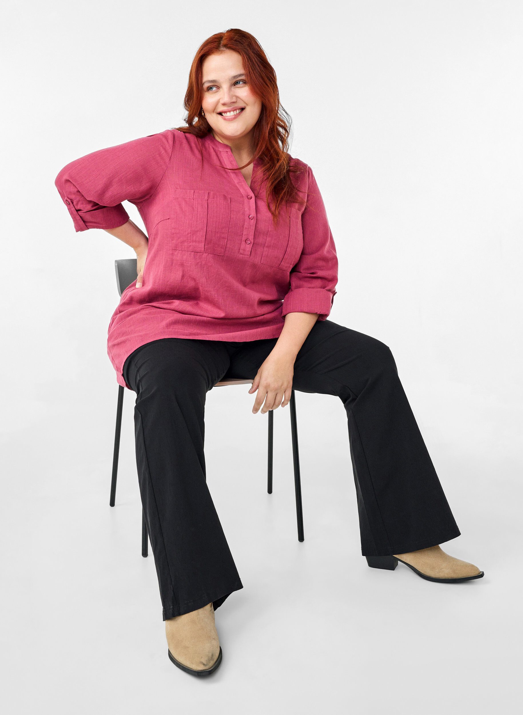 Zizzi Katoenen tuniek met 3/4 mouwen, Malaga, Image image number 0