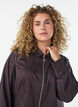 Kort overhemd met tweewegrits, Bruin, Model image number 3
