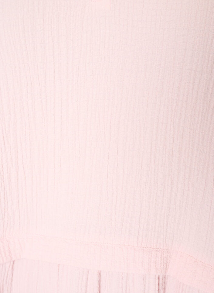 Tuniek met gekreukelde structuur en 1/2 mouwen, Roze, Packshot image number 2