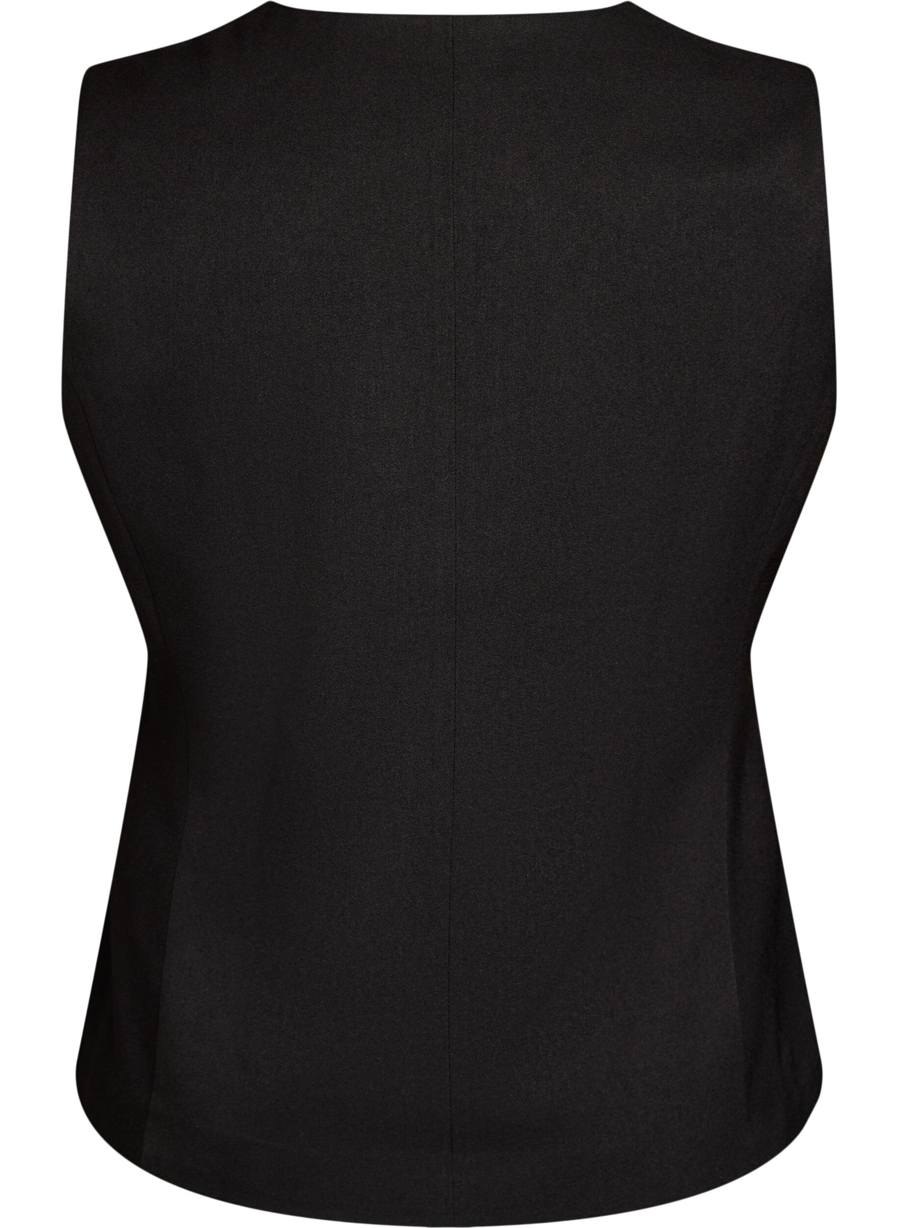 ZizziGilet met knoopsluiting, Zwart, Packshot image number 1