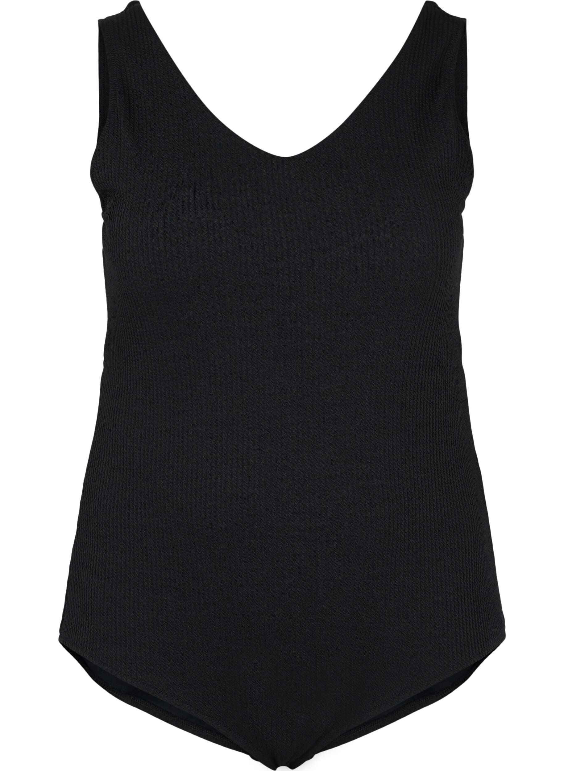 Zizzi Badpak met gekruiste rug, Black, Packshot image number 0