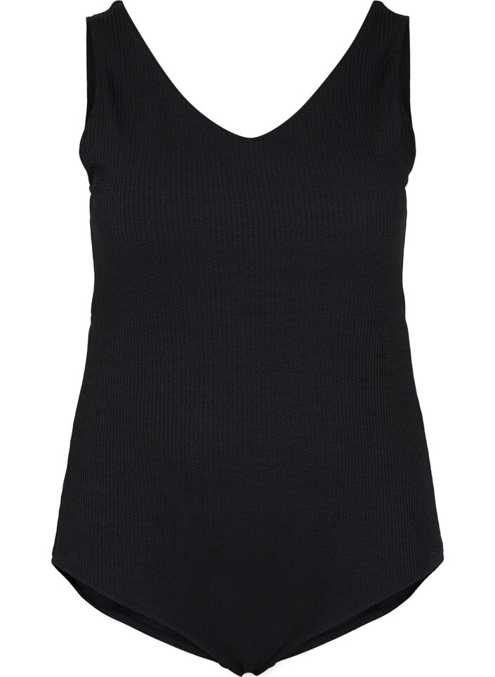 Badpak met gekruiste rug, Black, Packshot image number 0