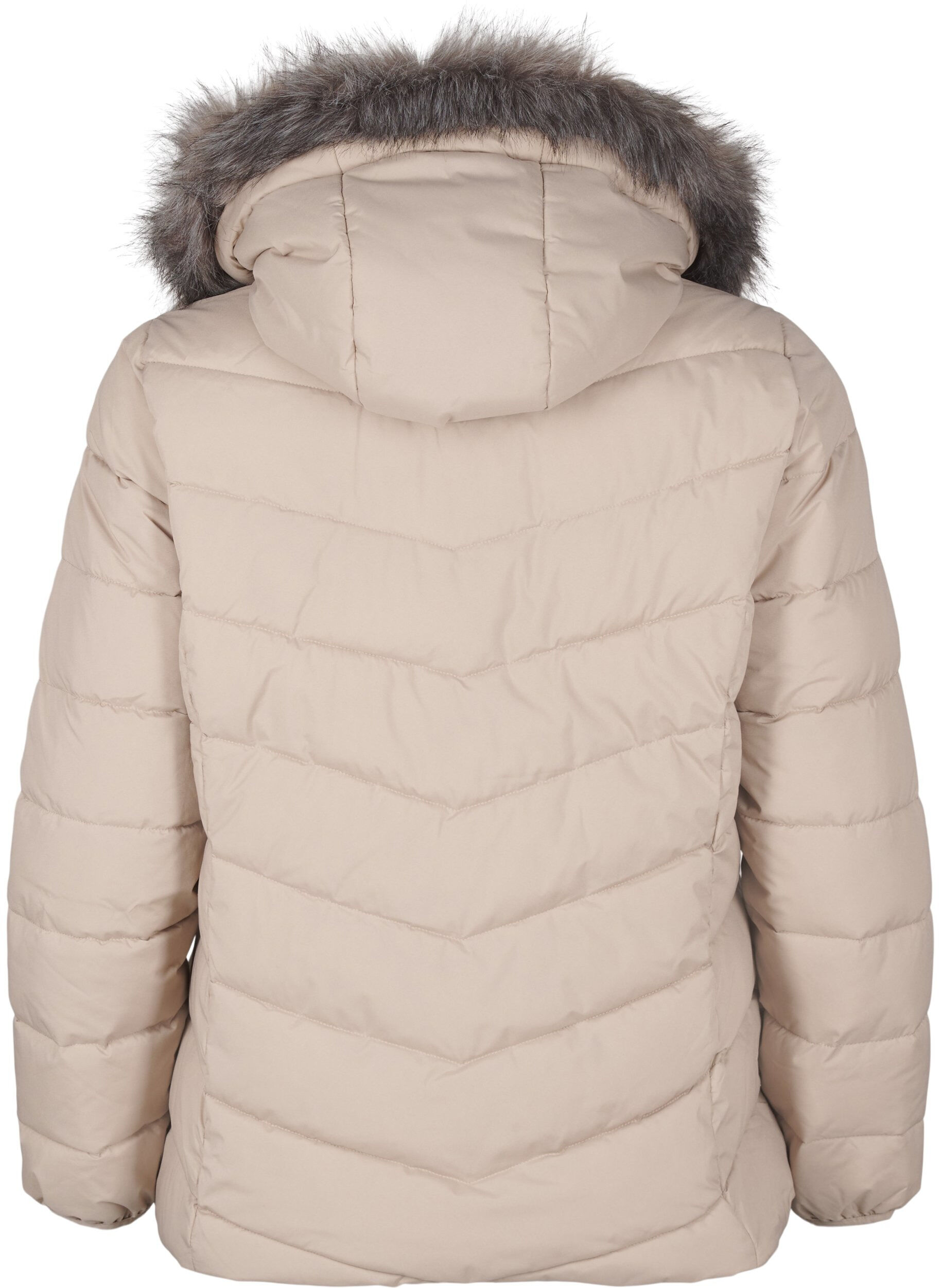 ZizziKort pufferjack met capuchon, Beige, Packshot image number 1