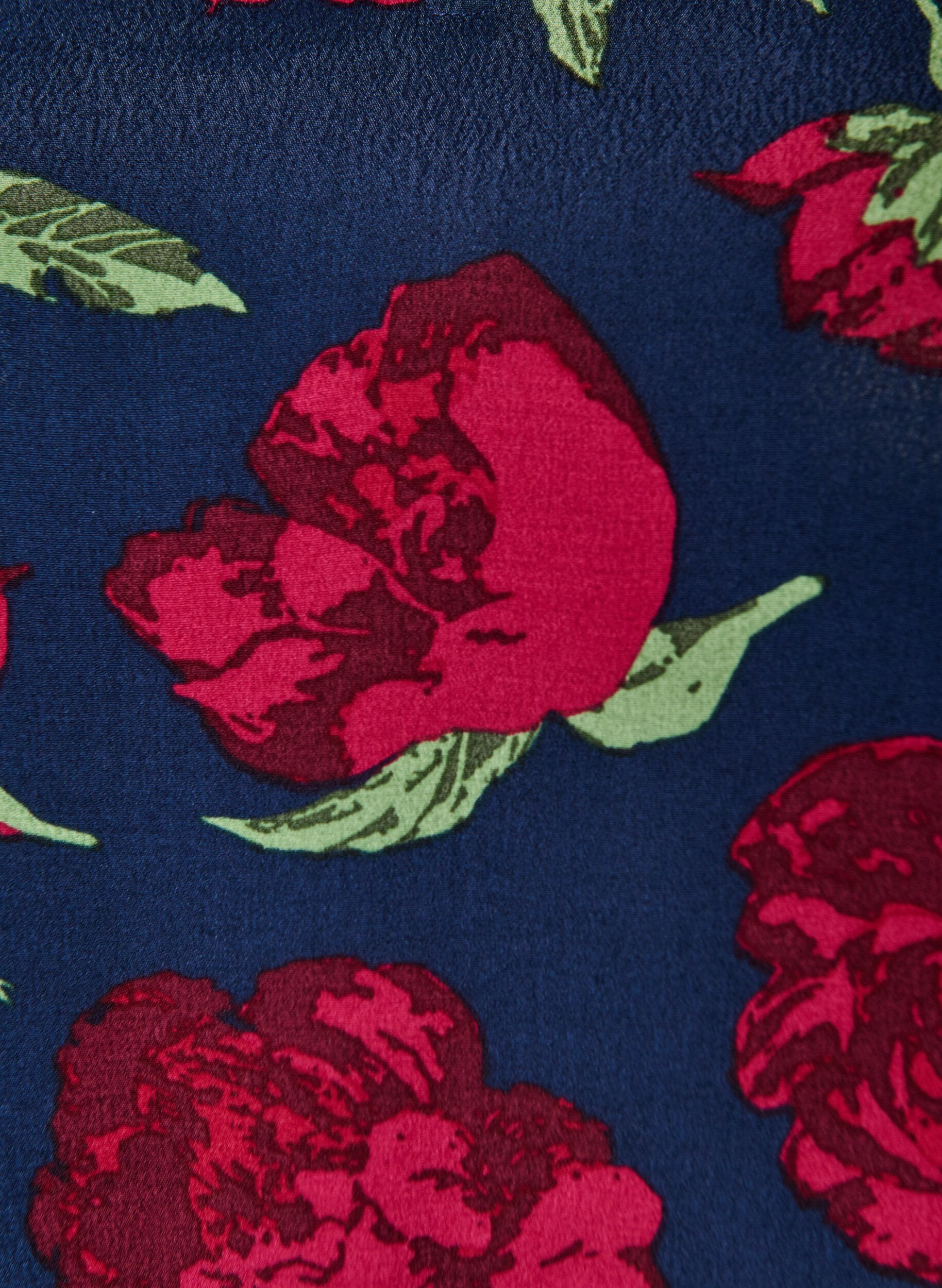 ZizziViscose blouse met bloemenprint en ballonvorm, Blauw, Packshot image number 2