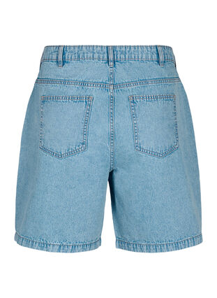Hoge taille korte spijkerbroek, Light Blue Denim, Packshot image number 1