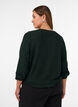 Blouse met verticale structuur en glitterdraad, Groen, Model image number 2