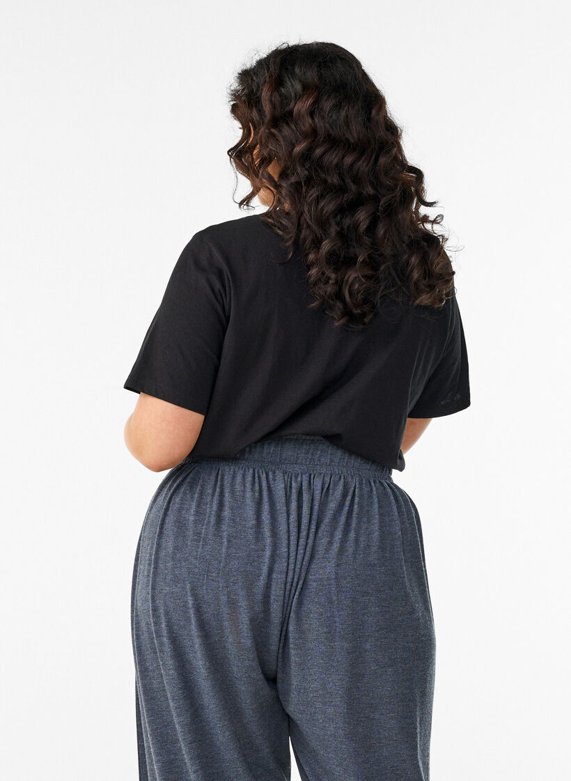 T-shirt met print, Zwart, Model image number 2