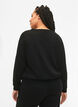 Sweatshirt met tekst, Black W. Reset, Model image number 1
