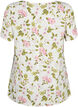 	 FLASH - Blouse met korte mouwen en print, Off White Flower, Packshot image number 1