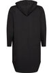 Sweatshirt jurk met capuchon en zakken, Zwart, Packshot image number 1