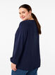 Blouse met lange mouwen en structuur, Navy Blazer, Model image number 1
