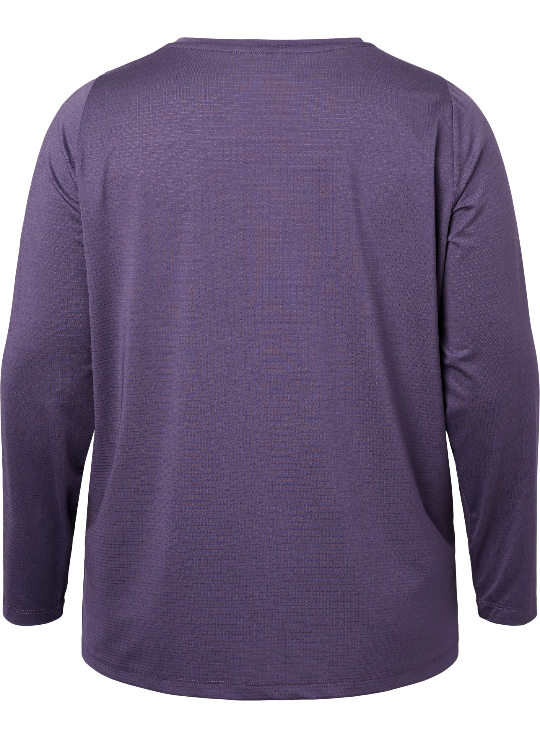 Zizzi Sportblouse met structuur en lange mouwen, Purple Plumeria, Packshot image number 1