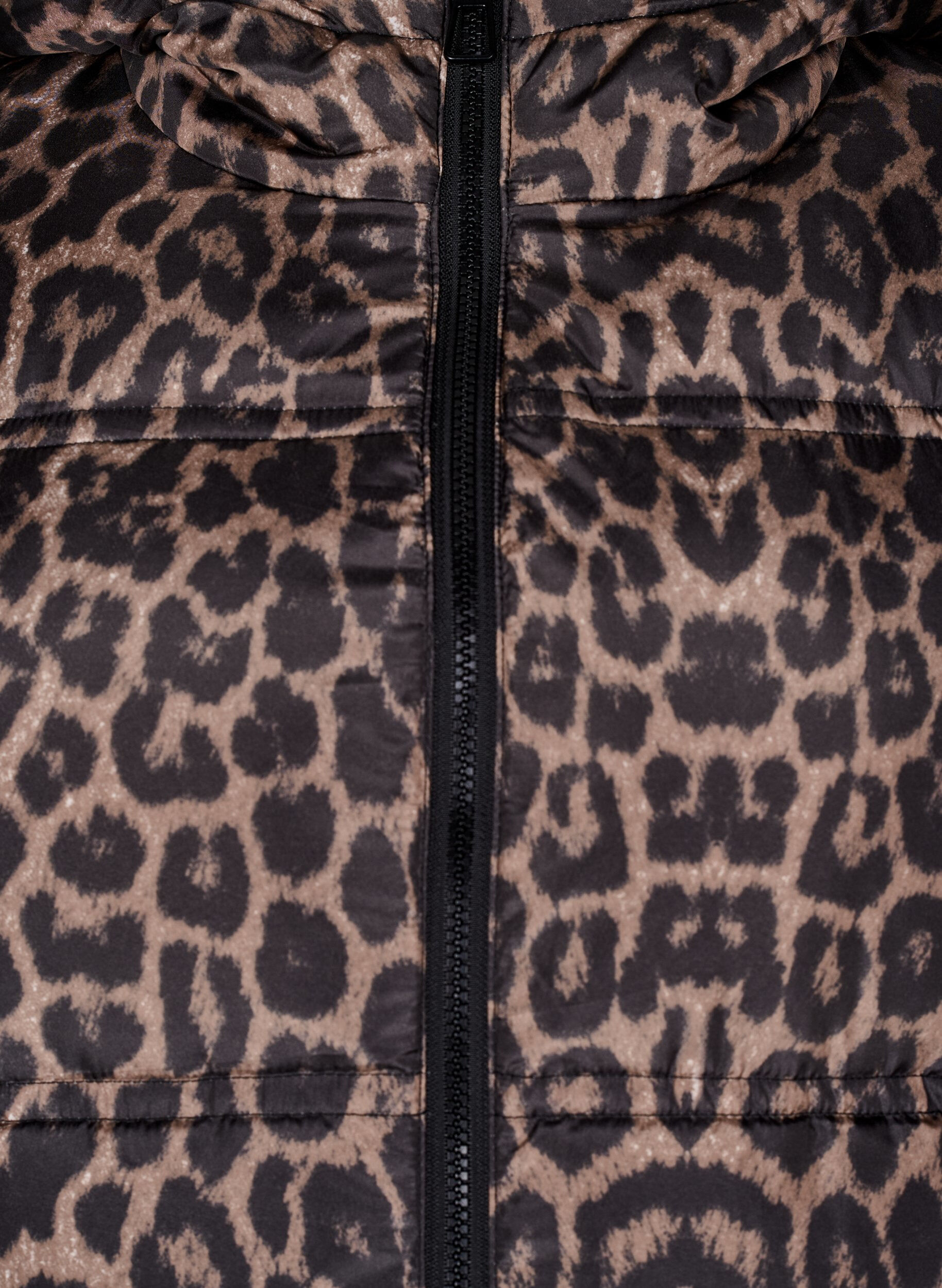 Zizzi Korte pufferjas met een capuchon en twee-wegs ritssluiting, Zwart, Packshot image number 2