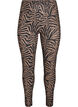 Viscose leggings met zebraprint, Bruin, Packshot image number 0
