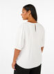 Blouse van viscose met halflange mouwen, Bright White, Model image number 1