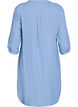 Lang shirt in linnen en viscose, Blauw, Packshot image number 1