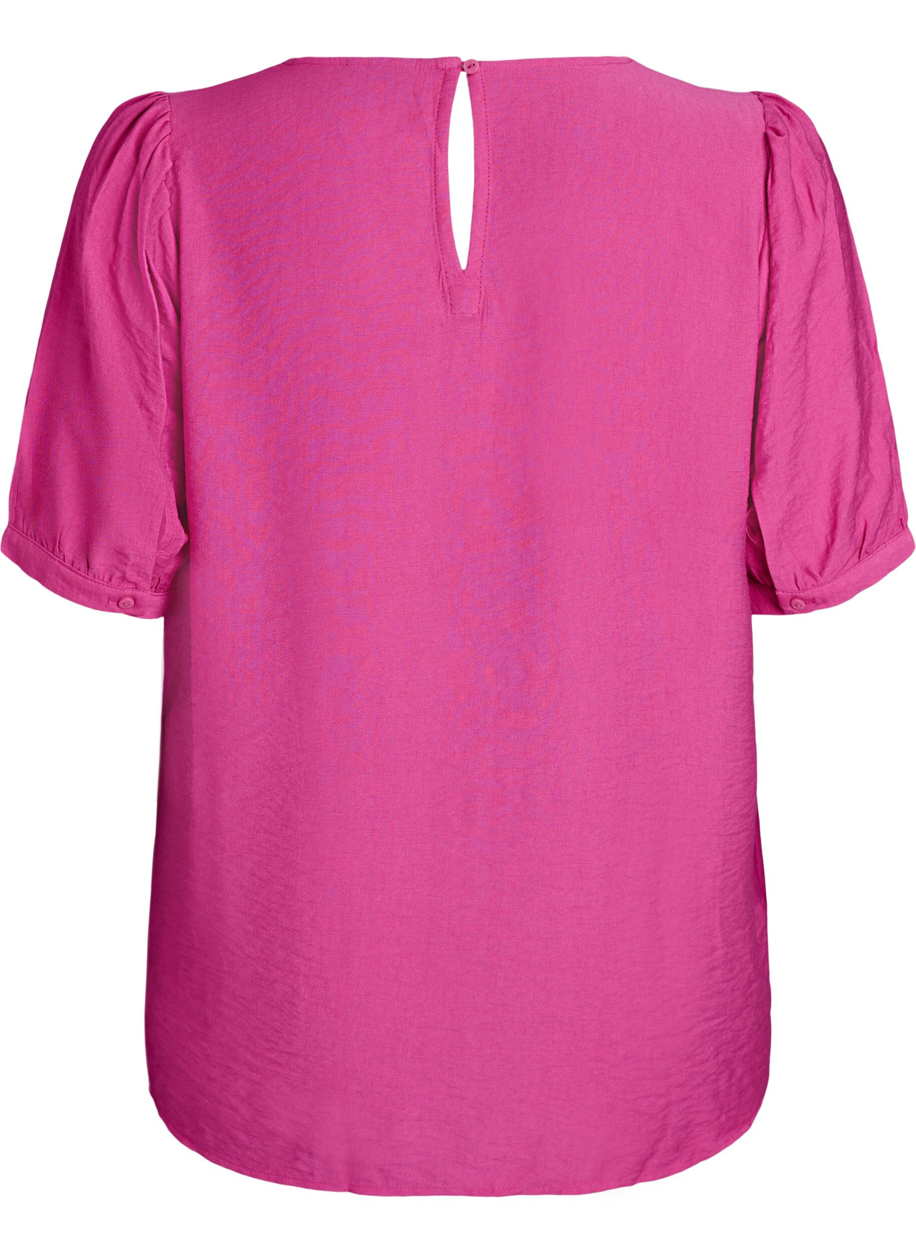 Zizzi Viscose blouse met 1/2 mouwen, Roze, Packshot image number 1