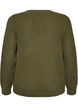 Gebreide blouse met een opengewerkt structuurpatroon, Groen, Packshot image number 1