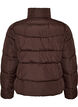 Korte pufferjas met hoge kraag, Bruin, Packshot image number 1