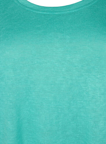 Blouse met 3/4 mouwen, Turquoise, Packshot image number 2
