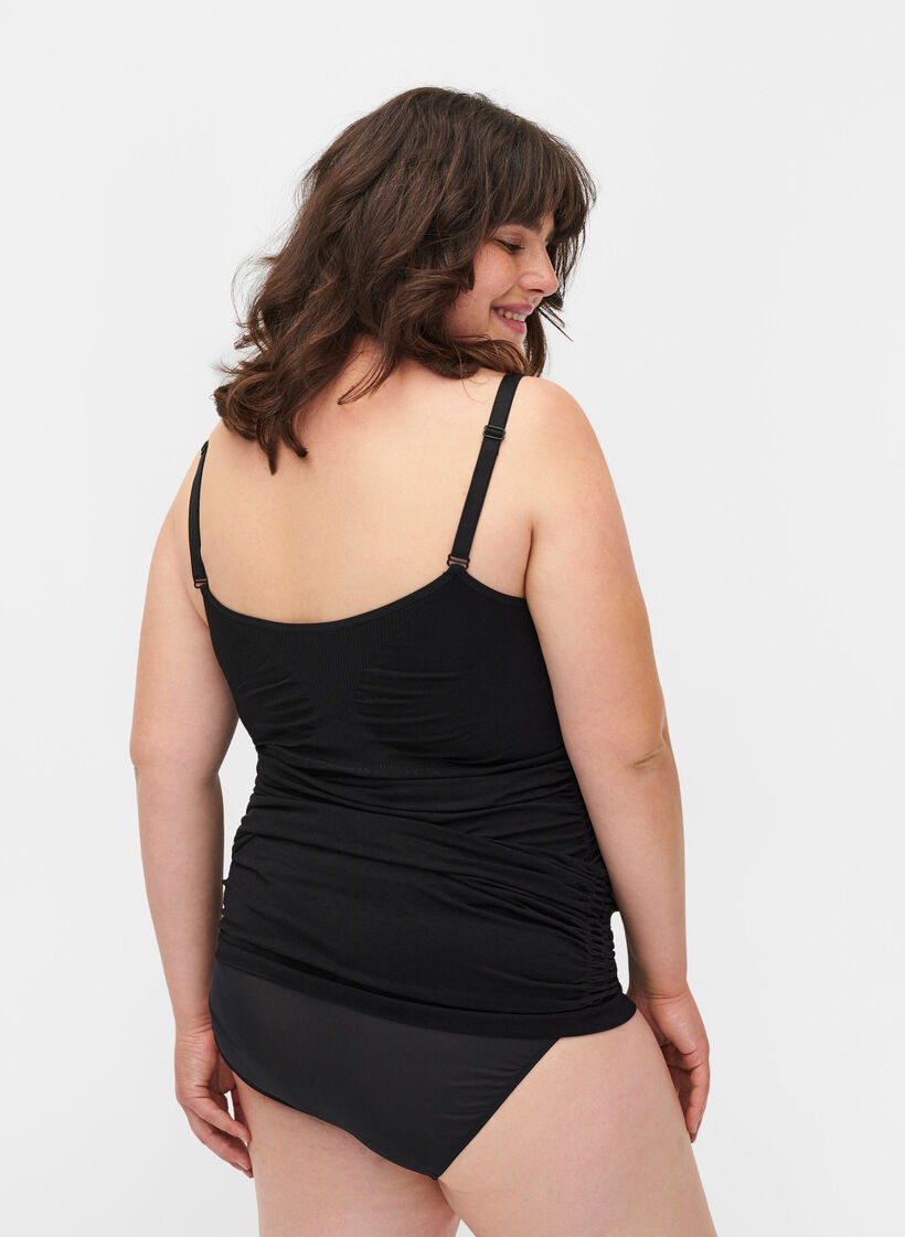 Naadloze zwangerschapstop met borstvoedingsfunctie, Black, Model image number 1