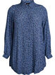 Lange blouse met bloemenprint, Blauw, Packshot image number 0