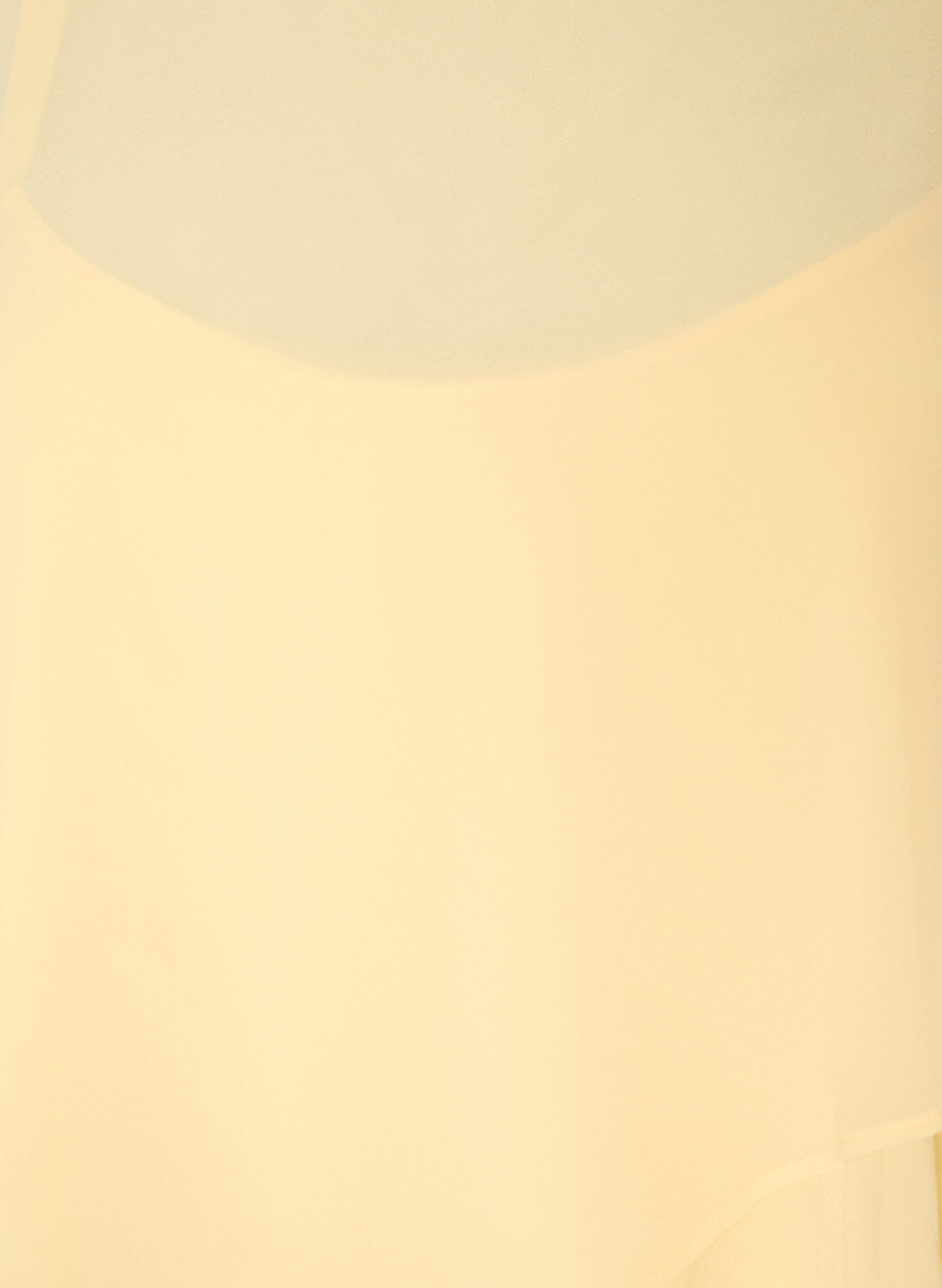 ZizziMaxi jurk met ruches en afneembare cape, Geel, Packshot image number 2