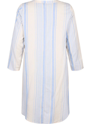 Gestreepte jurk met lange mouwen, Birch w. Stripes, Packshot image number 1